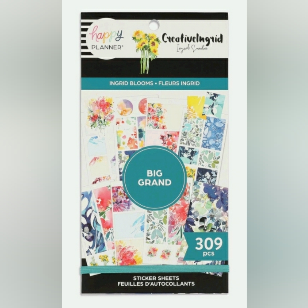 Happy Planner Ingrid Blooms Big Grand Sticker Sheets